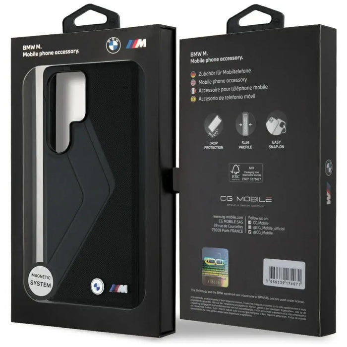 BMW Leather Oversized Stripes MagSafe калъф за Samsung