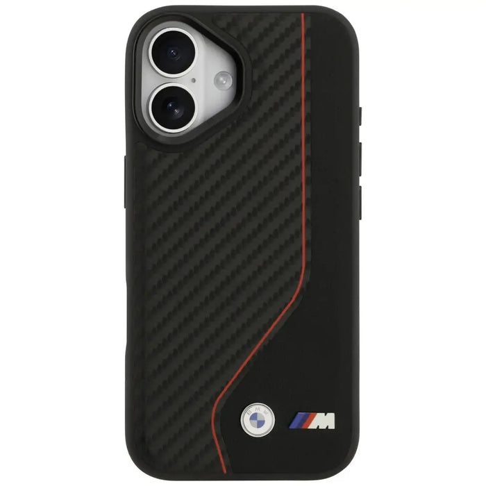 BMW M Carbon Line & Logo MagSafe Case за iPhone 17 - червен