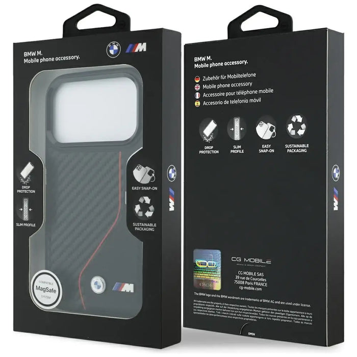 BMW M Carbon Line & Logo MagSafe Case за iPhone 17 Pro