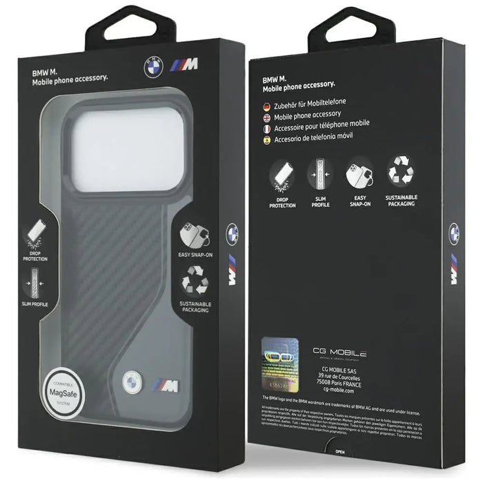 BMW M Carbon Logo MagSafe калъф за iPhone 17 Pro - графитен