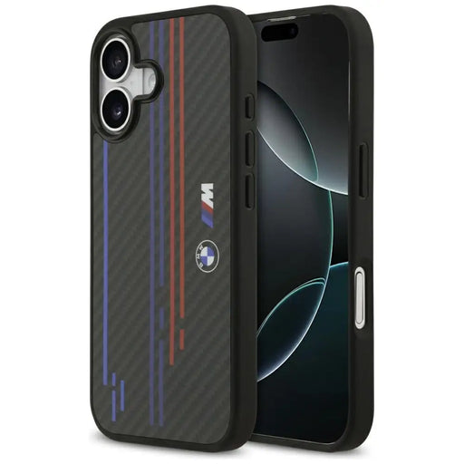 BMW M Kevlar Lines & Logo MagSafe Case за iPhone 17 - черен
