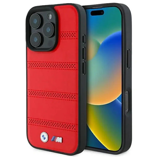 BMW M Perforated And Stitched Line MagSafe калъф за iPhone