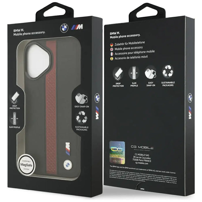 BMW M Perforated Stripe Logo MagSafe Case за iPhone 17
