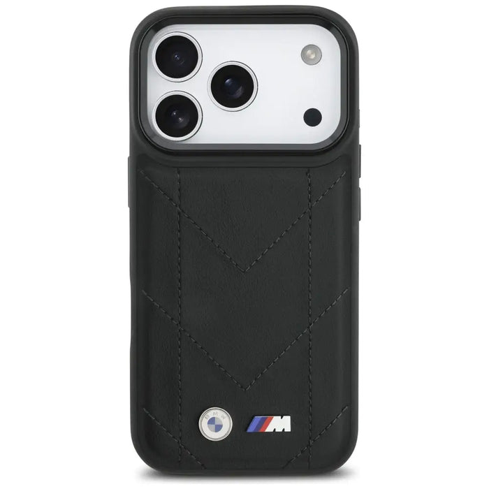 BMW M Quilted Logo MagSafe Case за iPhone 17 Pro - черен