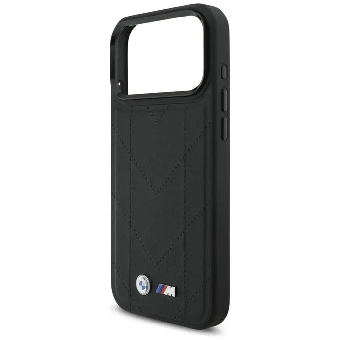 BMW M Quilted Logo MagSafe Case за iPhone 17 Pro Max - черен