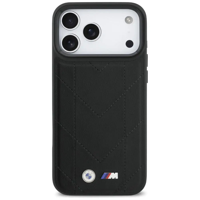 BMW M Quilted Logo MagSafe Case за iPhone 17 Pro Max - черен