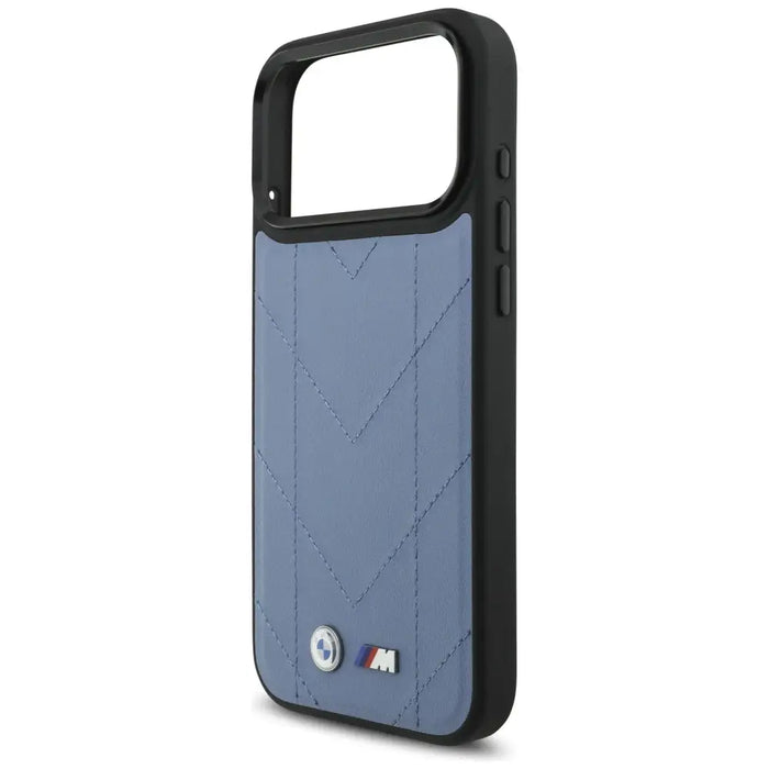 BMW M Quilted Logo MagSafe Case за iPhone 17 Pro Max - син