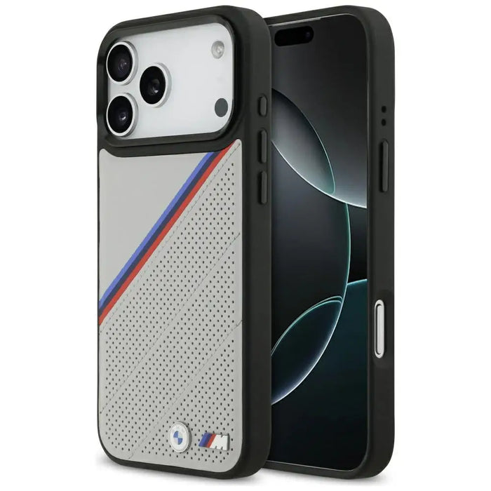 BMW M Tricolor Metal Logo MagSafe Case за iPhone 17 Pro Max