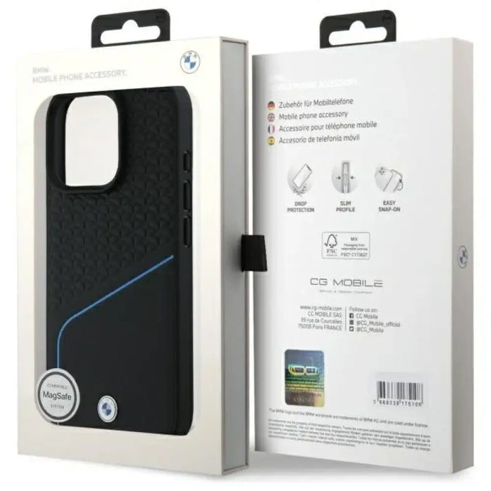 BMW Sign Leather Textured And Line MagSafe Case за iPhone