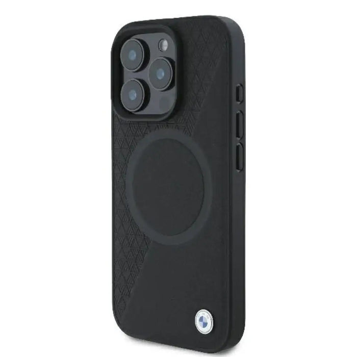 BMW Signature Leather Half Textured & Circle MagSafe калъф