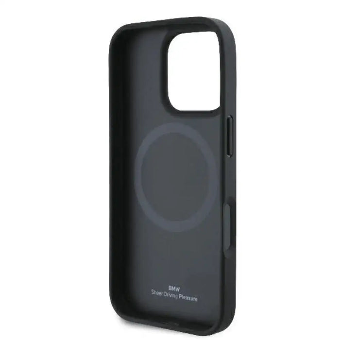 BMW Signature Leather Half Textured & Circle MagSafe калъф