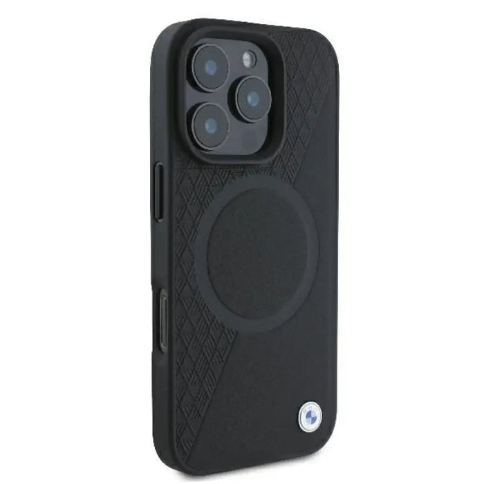 BMW Signature Leather Half Textured & Circle MagSafe калъф