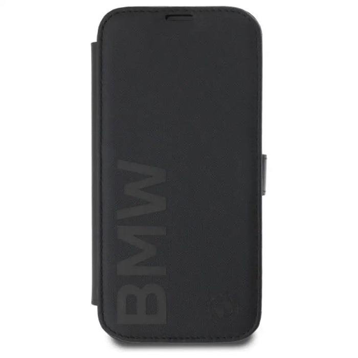 BMW Signature Leather Wordmark Case за iPhone 16 Pro - черен