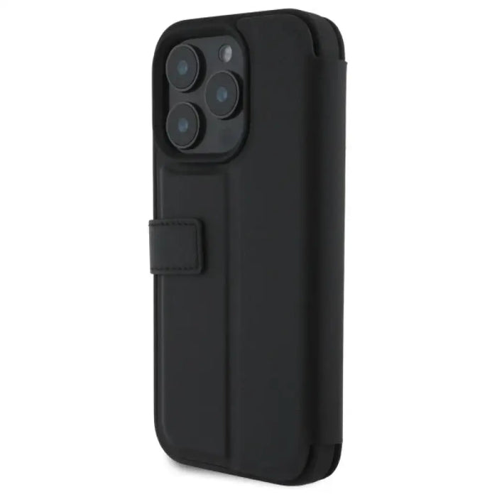 BMW Signature Leather Wordmark Case за iPhone 16 Pro - черен