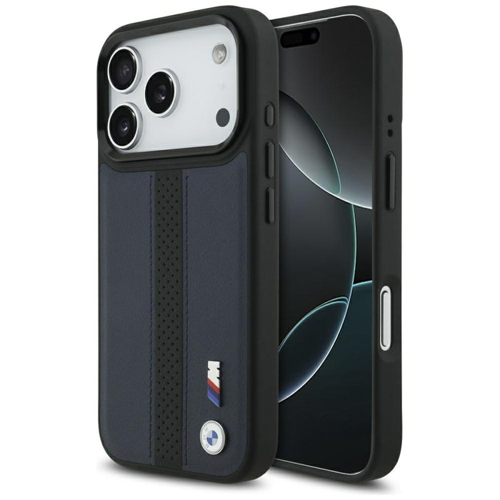 Калъф MagSafe с перфорирано лого на BMW M за iPhone 17 Pro - тъмносин