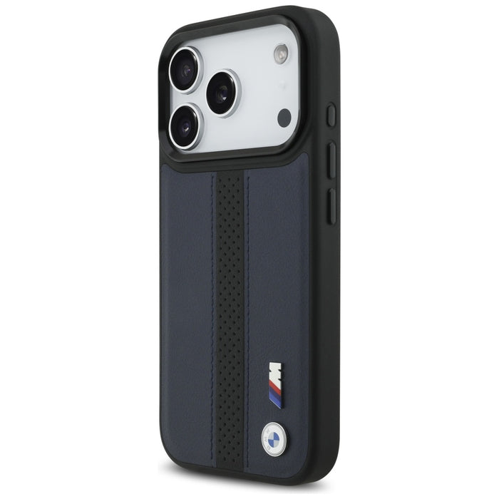 Калъф MagSafe с перфорирано лого на BMW M за iPhone 17 Pro - тъмносин