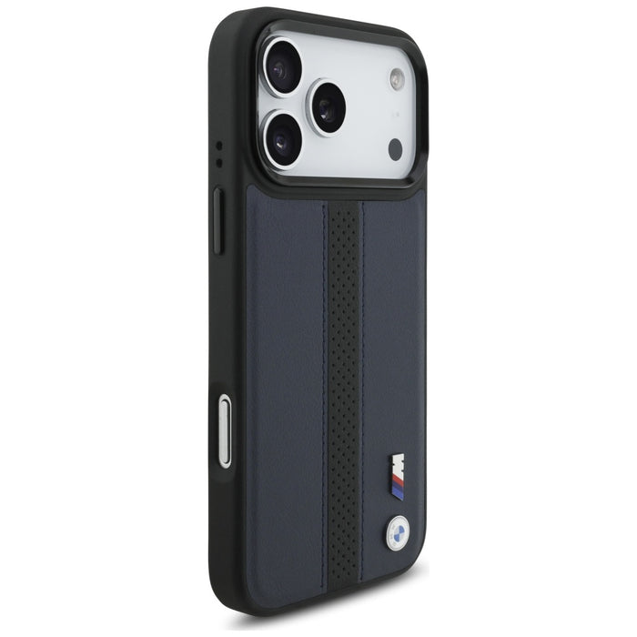 Калъф MagSafe с перфорирано лого на BMW M за iPhone 17 Pro Max - тъмносин