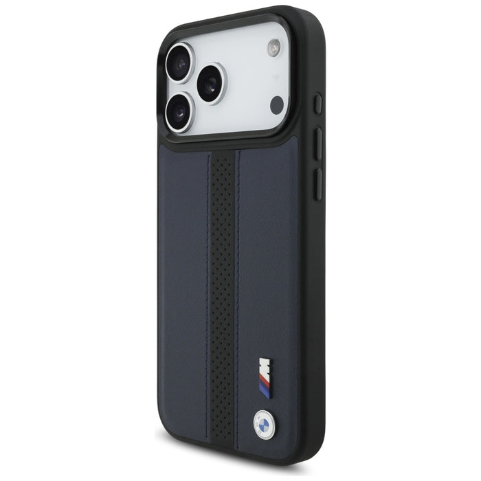 Калъф MagSafe с перфорирано лого на BMW M за iPhone 17 Pro Max - тъмносин