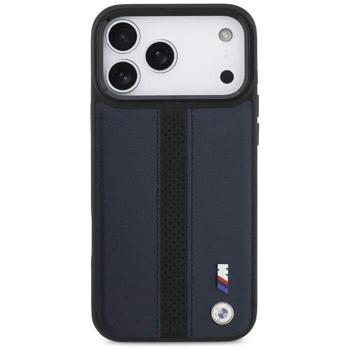 Калъф MagSafe с перфорирано лого на BMW M за iPhone 17 Pro Max - тъмносин