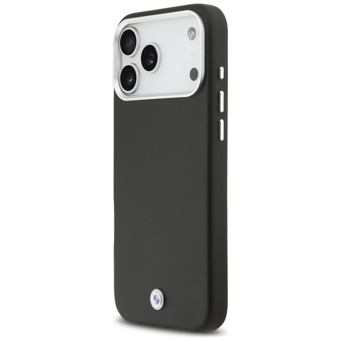 Метален калъф MagSafe с надпис BMW за iPhone 17 Pro Max - черен