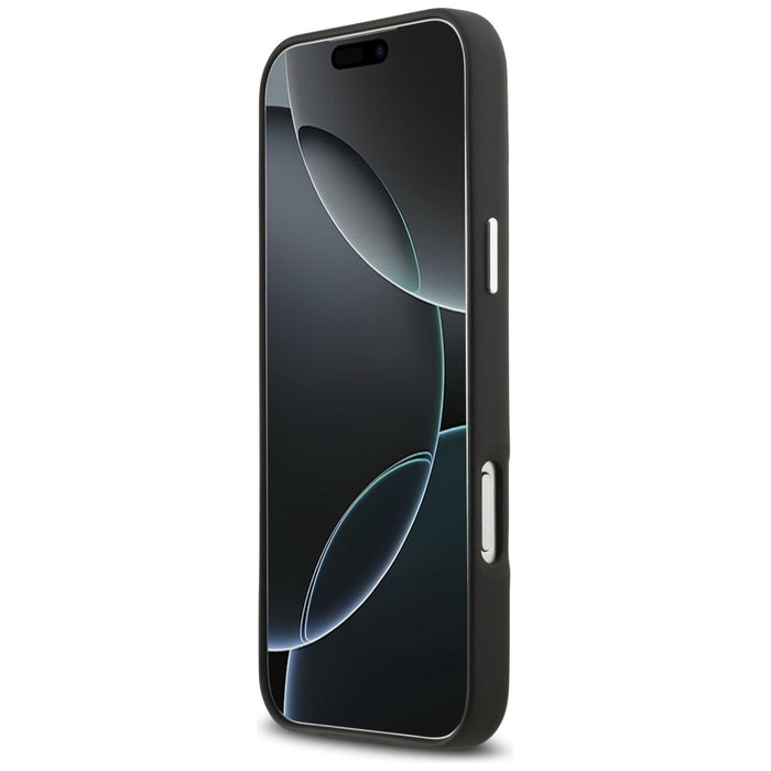 Метален калъф MagSafe с надпис BMW за iPhone 17 Pro Max - черен