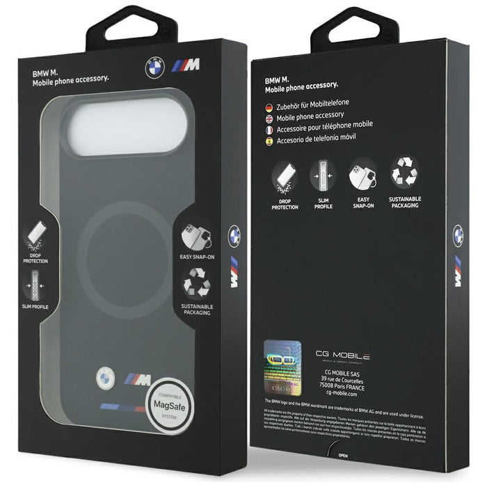 Силиконов калъф BMW M с лого MagSafe за iPhone Air - черен