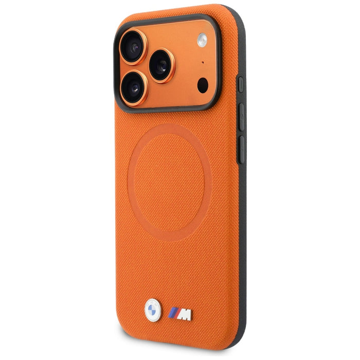Калъф BMW M FW Metal Logo MagSafe за iPhone 17 Pro - оранжев