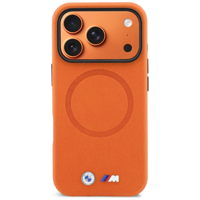 Калъф BMW M FW Metal Logo MagSafe за iPhone 17 Pro - оранжев
