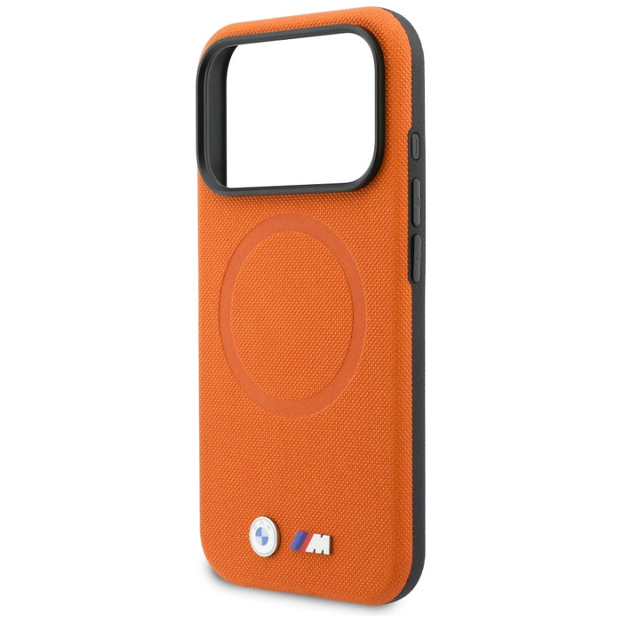Калъф BMW M FW Metal Logo MagSafe за iPhone 17 Pro - оранжев