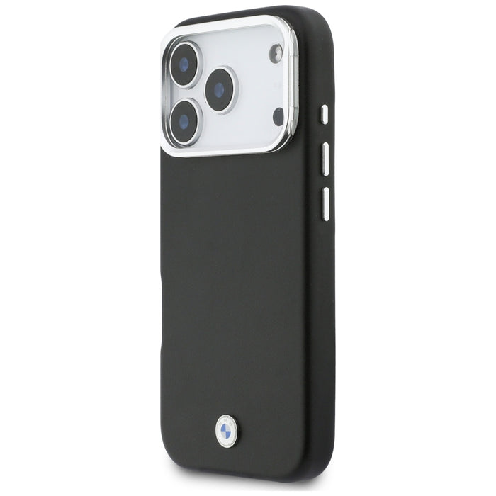 Калъф MagSafe с метално лого на BMW M за iPhone 17 Pro - черен