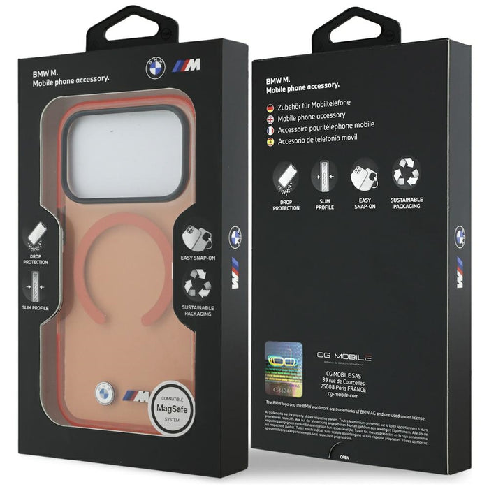 Калъф BMW M IML Metal Logos MagSafe за iPhone 17 Pro Max - Pro Orange