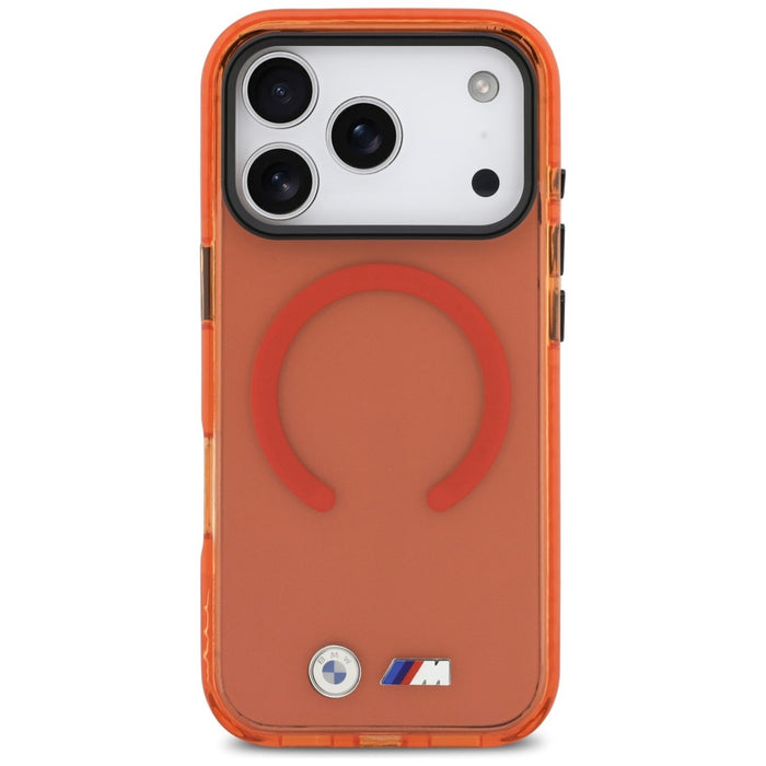 BMW M IML удароустойчив метален калъф MagSafe с логота за iPhone 17 Pro Max - Pro Orange