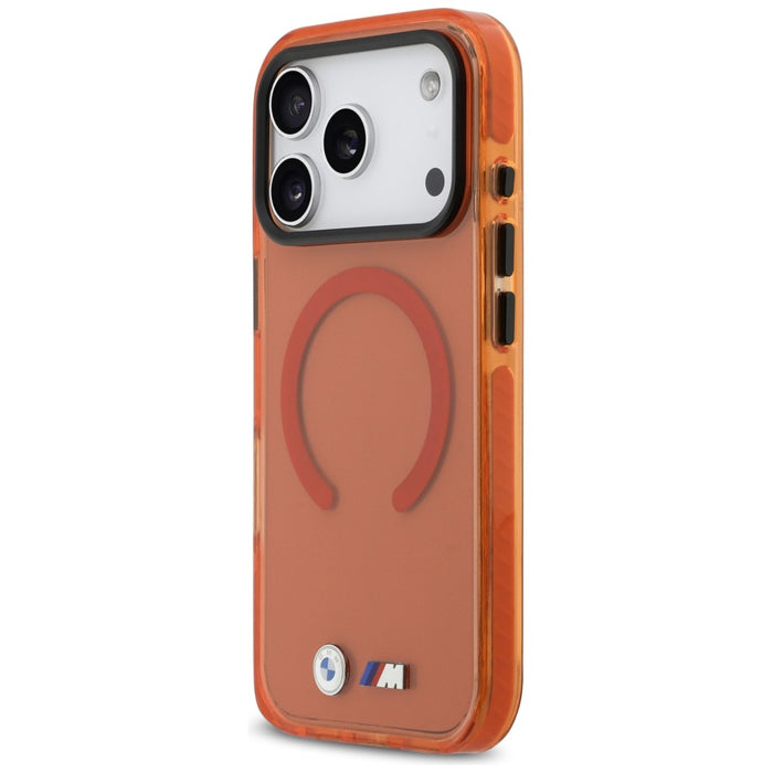BMW M IML удароустойчив метален калъф MagSafe с логота за iPhone 17 Pro Max - Pro Orange