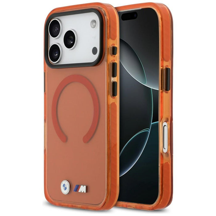 BMW M IML удароустойчив метален калъф MagSafe за iPhone 17 Pro - Pro оранжев