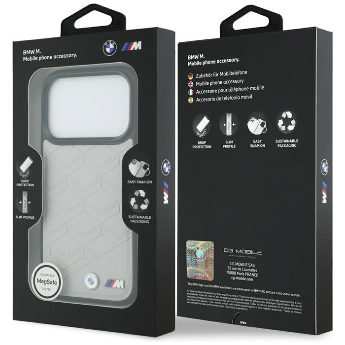 Калъф MagSafe с BMW M Shape Logo за iPhone 17 Pro Max - сив