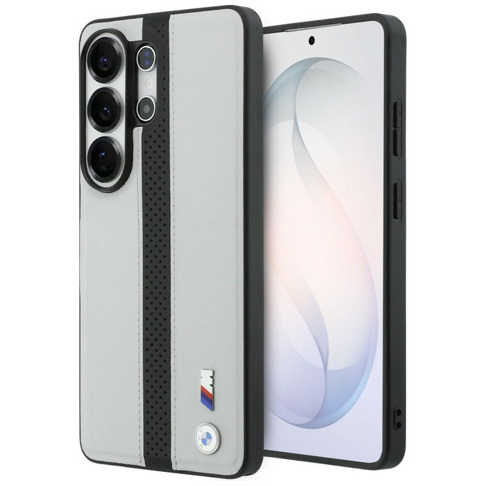 Перфориран калъф MagSafe с лого на BMW за Samsung Galaxy S26 Ultra - сив