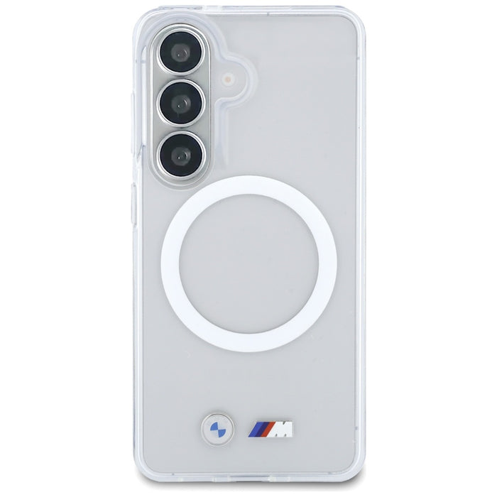 BMW IML удароустойчив метален калъф MagSafe с лого за Samsung Galaxy S26 - прозрачен