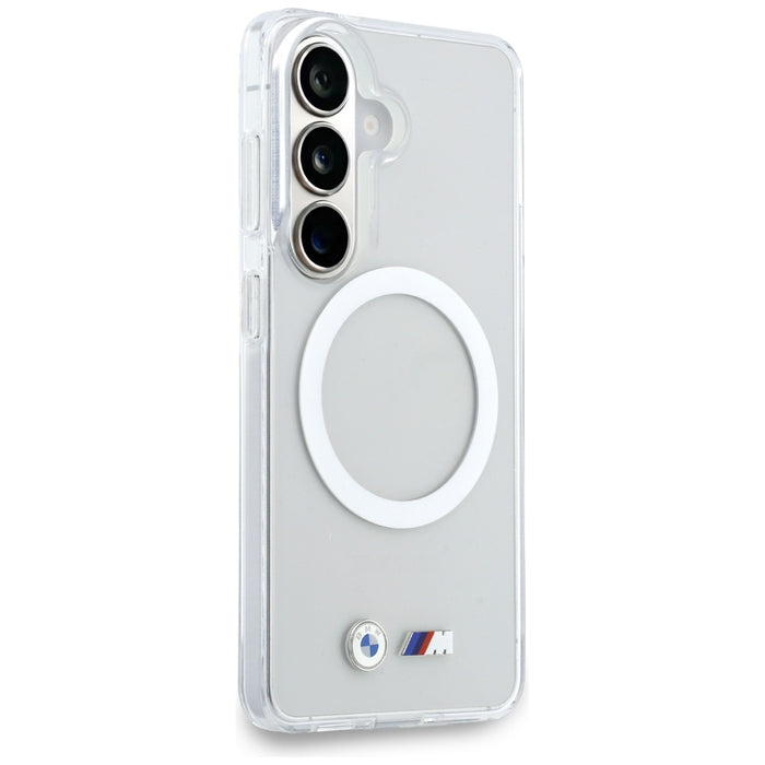 BMW IML удароустойчив метален калъф MagSafe с лого за Samsung Galaxy S26 - прозрачен