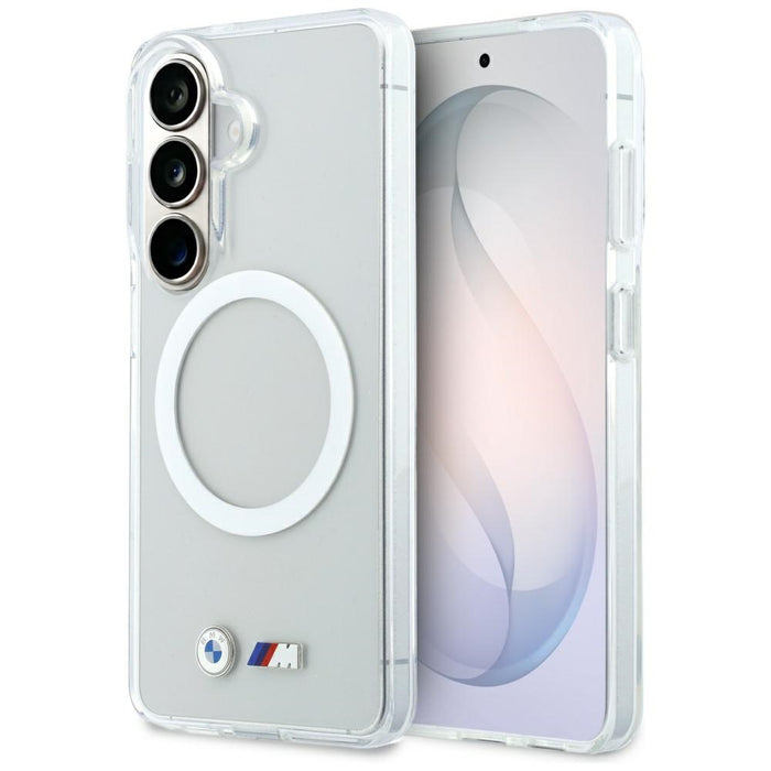 BMW IML удароустойчив метален калъф MagSafe с лого за Samsung Galaxy S26 - прозрачен