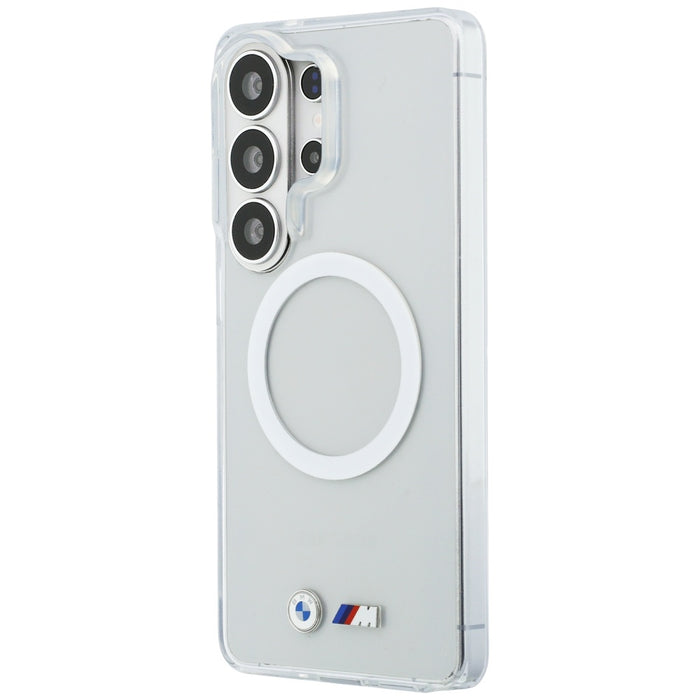 BMW IML удароустойчив метален калъф MagSafe с лого за Samsung Galaxy S26 Ultra - прозрачен