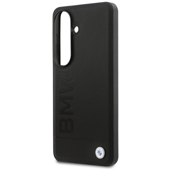 Кожен калъф BMW Hot Stamp MagSafe за Samsung Galaxy S26 - черен
