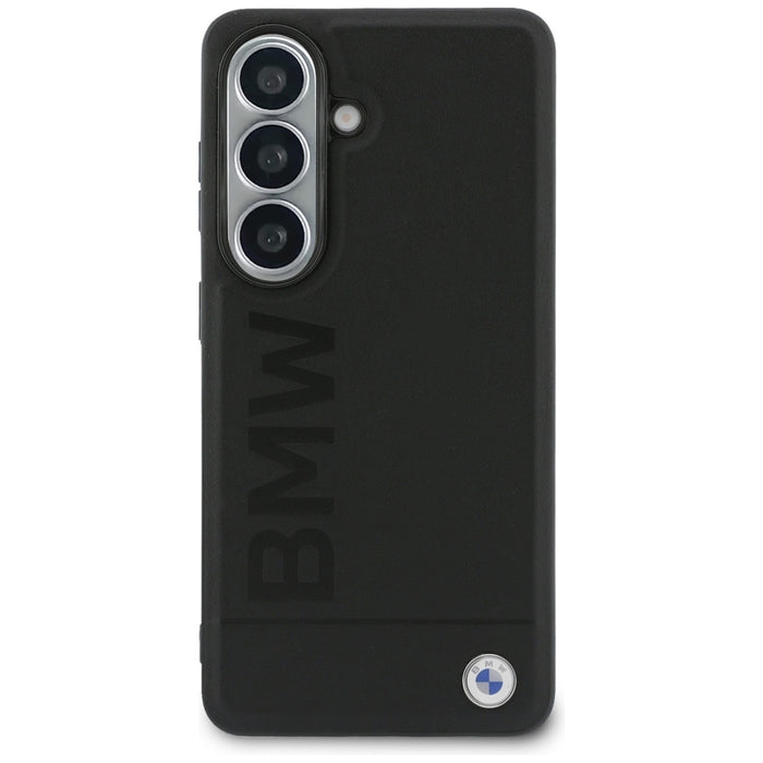 Кожен калъф BMW Hot Stamp MagSafe за Samsung Galaxy S26 - черен