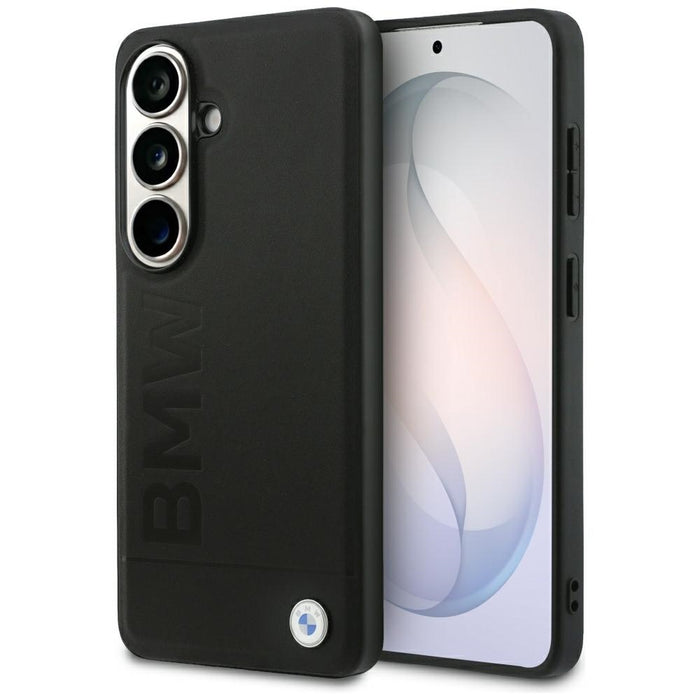 Кожен калъф BMW Hot Stamp MagSafe за Samsung Galaxy S26 - черен