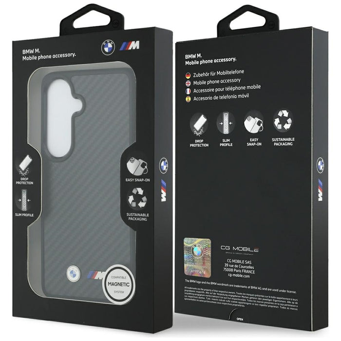 Калъф MagSafe с BMW M Kevlar Logo за Samsung Galaxy S26 - черен