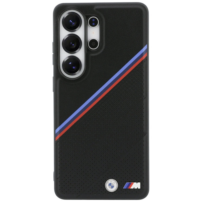 Калъф MagSafe за Samsung Galaxy S26 Ultra с трицветно метално лого на BMW - черен