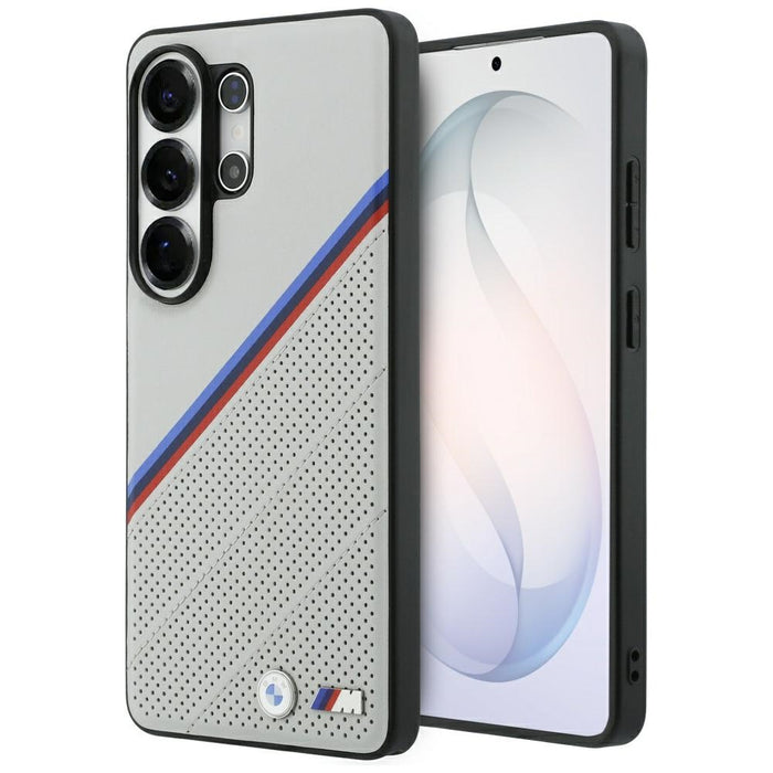 Калъф MagSafe с трицветно метално лого на BMW за Samsung Galaxy S26 Ultra - сив