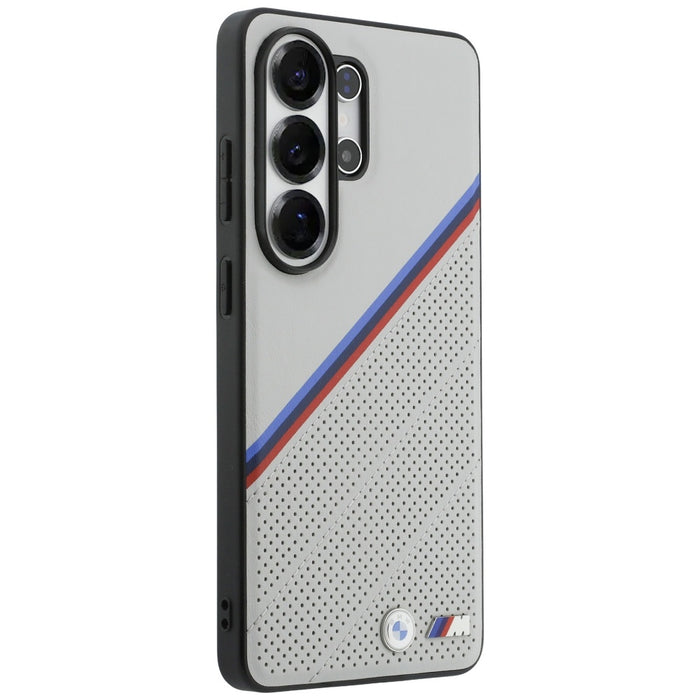 Калъф MagSafe с трицветно метално лого на BMW за Samsung Galaxy S26 Ultra - сив