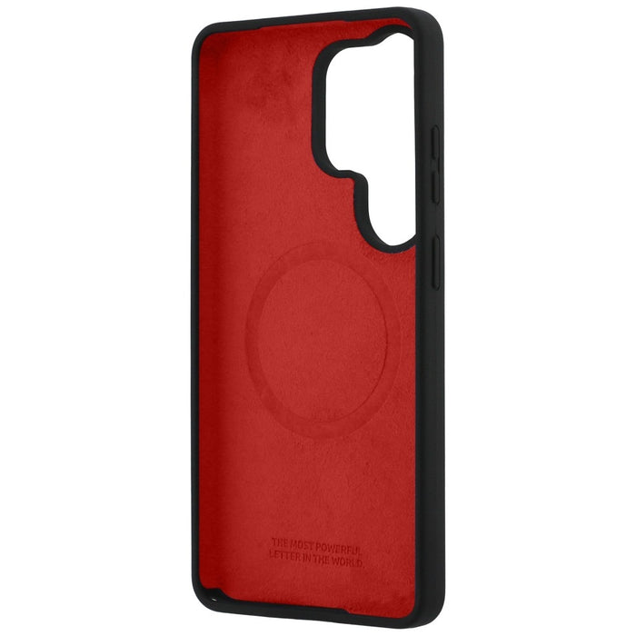 Силиконов калъф BMW M Tricolor Line MagSafe за Samsung Galaxy S26 Ultra - черен