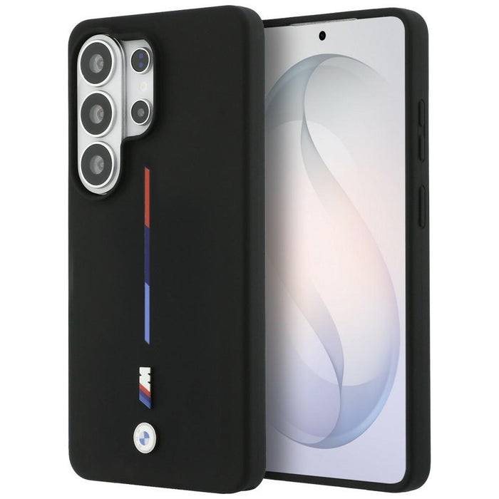 Силиконов калъф BMW M Tricolor Line MagSafe за Samsung Galaxy S26 Ultra - черен