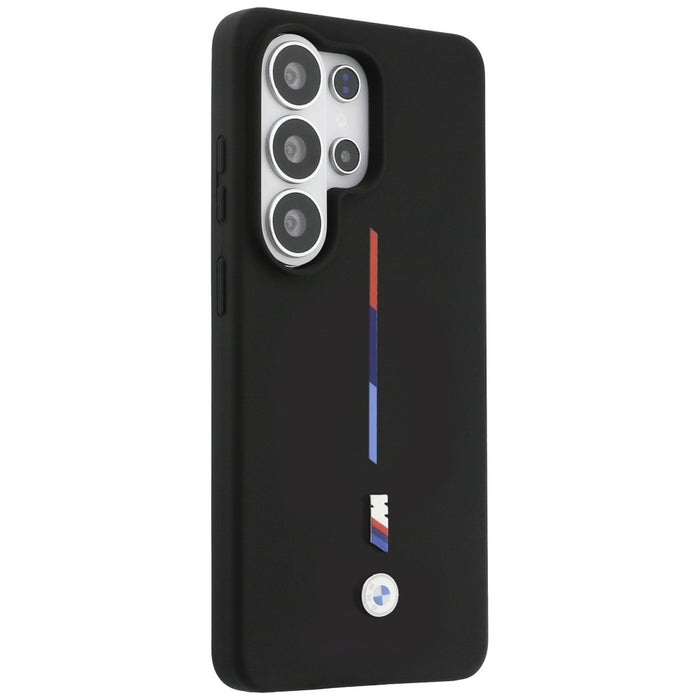 Силиконов калъф BMW M Tricolor Line MagSafe за Samsung Galaxy S26 Ultra - черен